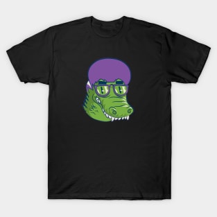 Hipster Alligator with Glasses T-Shirt